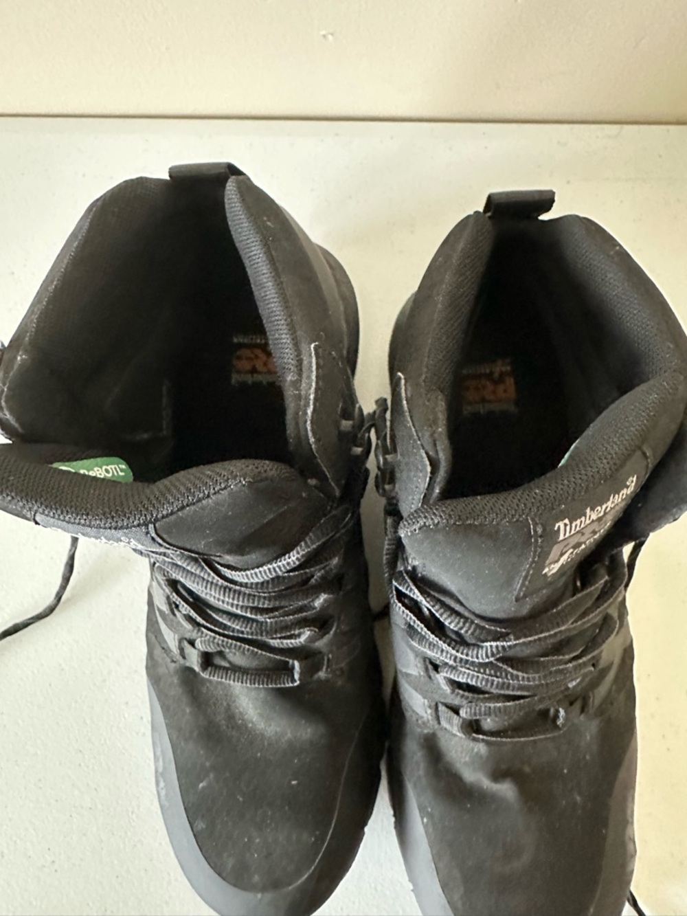 Timberland All-Black Men's Lace-Up Boots size 11.5 pre owned- excellent - Picture 4 of 6